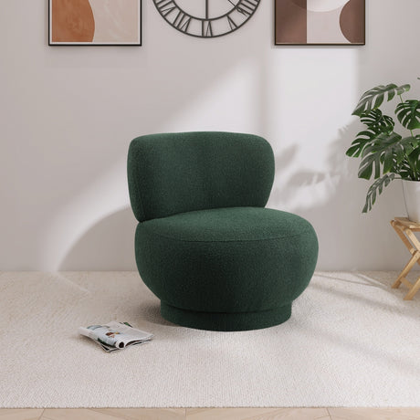 Green Calais Boucle Fabric Accent Chair - 558Green - Luna Furniture