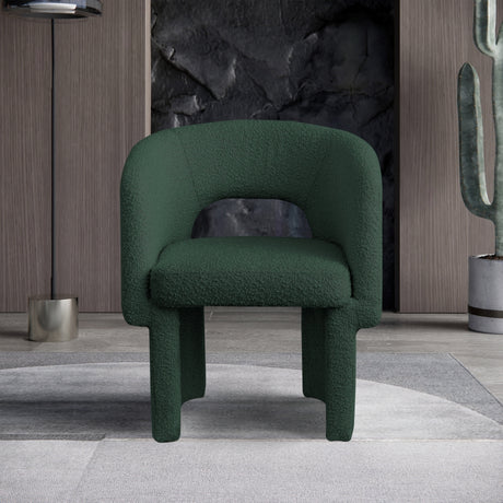 Green Emmet Boucle Fabric Dining Chair / Accent Chair - 438Green-C - Luna Furniture