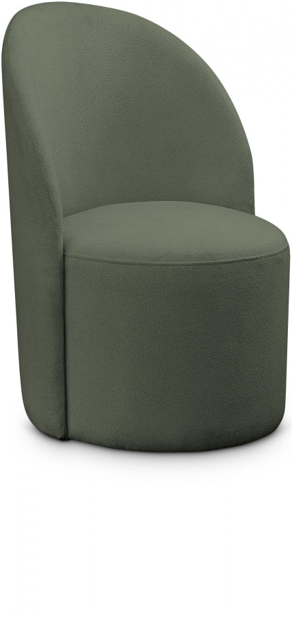 Green Hautely Boucle Fabric Accent | Dining Chair - 528Green - Luna Furniture
