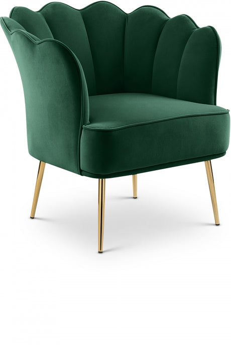 Green Jester Velvet Accent Chair - 516Green - Luna Furniture
