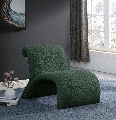 Green Mulberry Boucle Fabric Accent Chair - 483Green - Luna Furniture