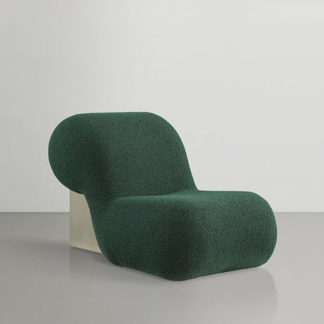 Green Quadra Boucle Fabric Accent Chair - 589Green - Luna Furniture