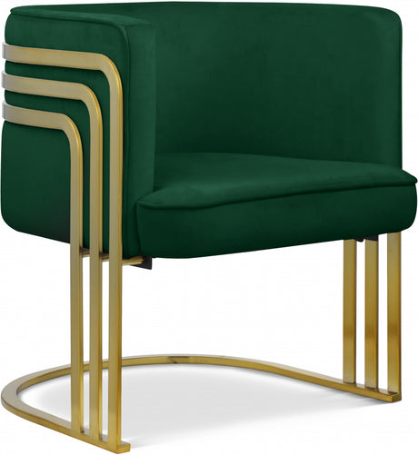 Green Rays Velvet Accent Chair - 533Green - Luna Furniture