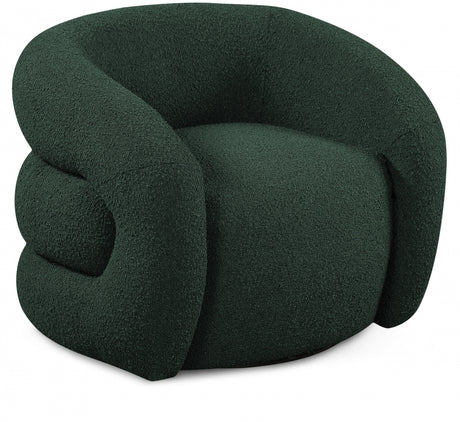Green Roxbury Boucle Fabric Dining Chair / Accent Chair - 473Green - Luna Furniture