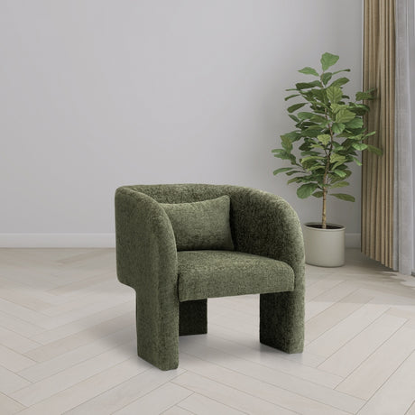 Green Sawyer Chenille Fabric Accent Chair - 493Green - Luna Furniture