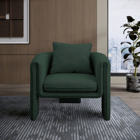 Green Stylus Boucle Accent Chair - 425Green - Luna Furniture