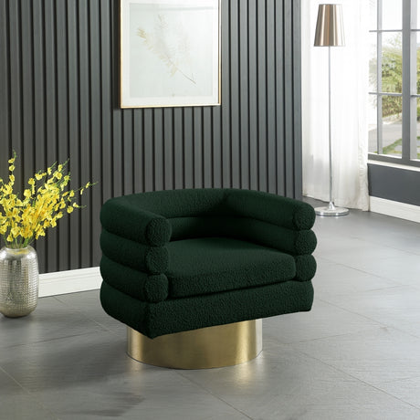 Green Tessa Boucle Fabric Accent Chair - 544Green - Luna Furniture