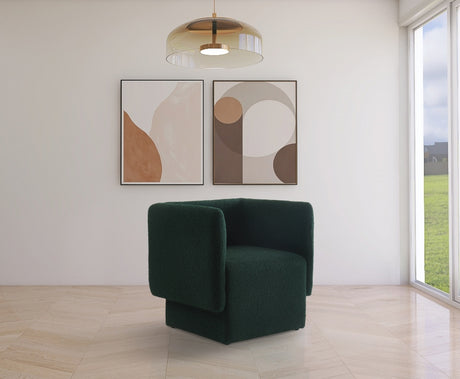 Green Vera Boucle Fabric Accent Chair - 575Green - Luna Furniture