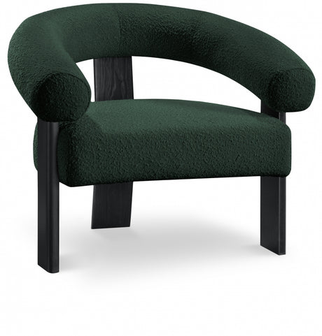 Green Winston Boucle Fabric Accent Chair - 497Green - Luna Furniture