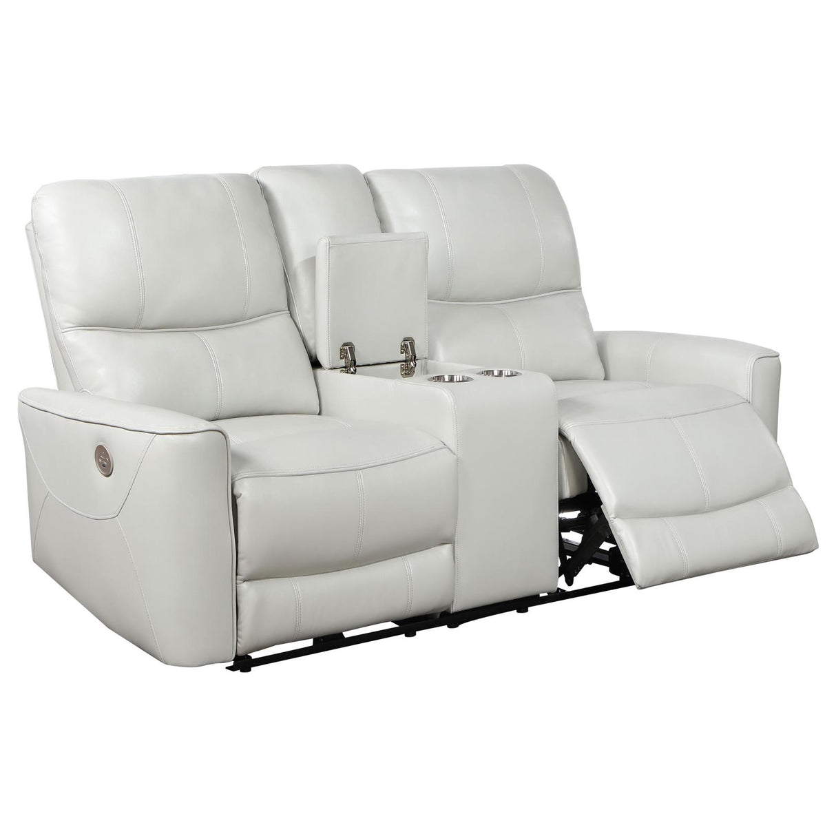 Greenfield Ivory 2-Piece Upholstered Power Reclining Sofa Set from Coaster - Luna Furniture