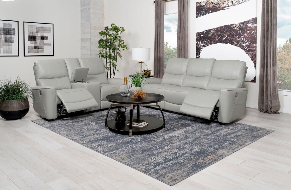 Greenfield Ivory Upholstered Power Reclining Living Room Set from Coaster - Luna Furniture