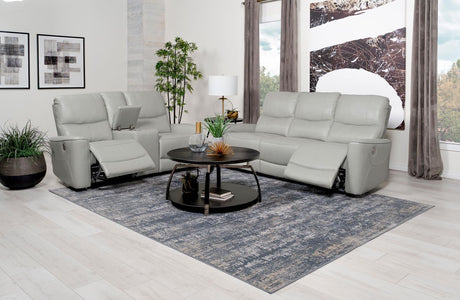 Greenfield Ivory Upholstered Power Reclining Living Room Set from Coaster - Luna Furniture