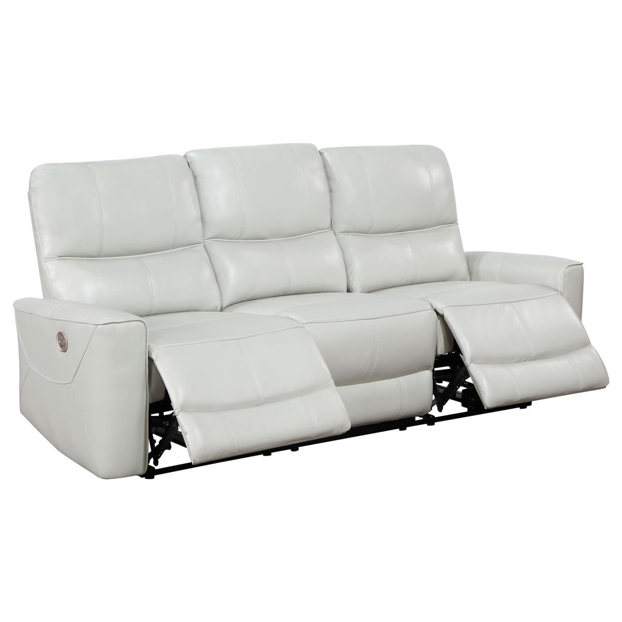 Greenfield Ivory 2-Piece Upholstered Power Reclining Sofa Set from Coaster - Luna Furniture