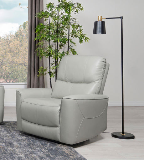 Greenfield Ivory Upholstered Power Recliner Chair from Coaster - Luna Furniture