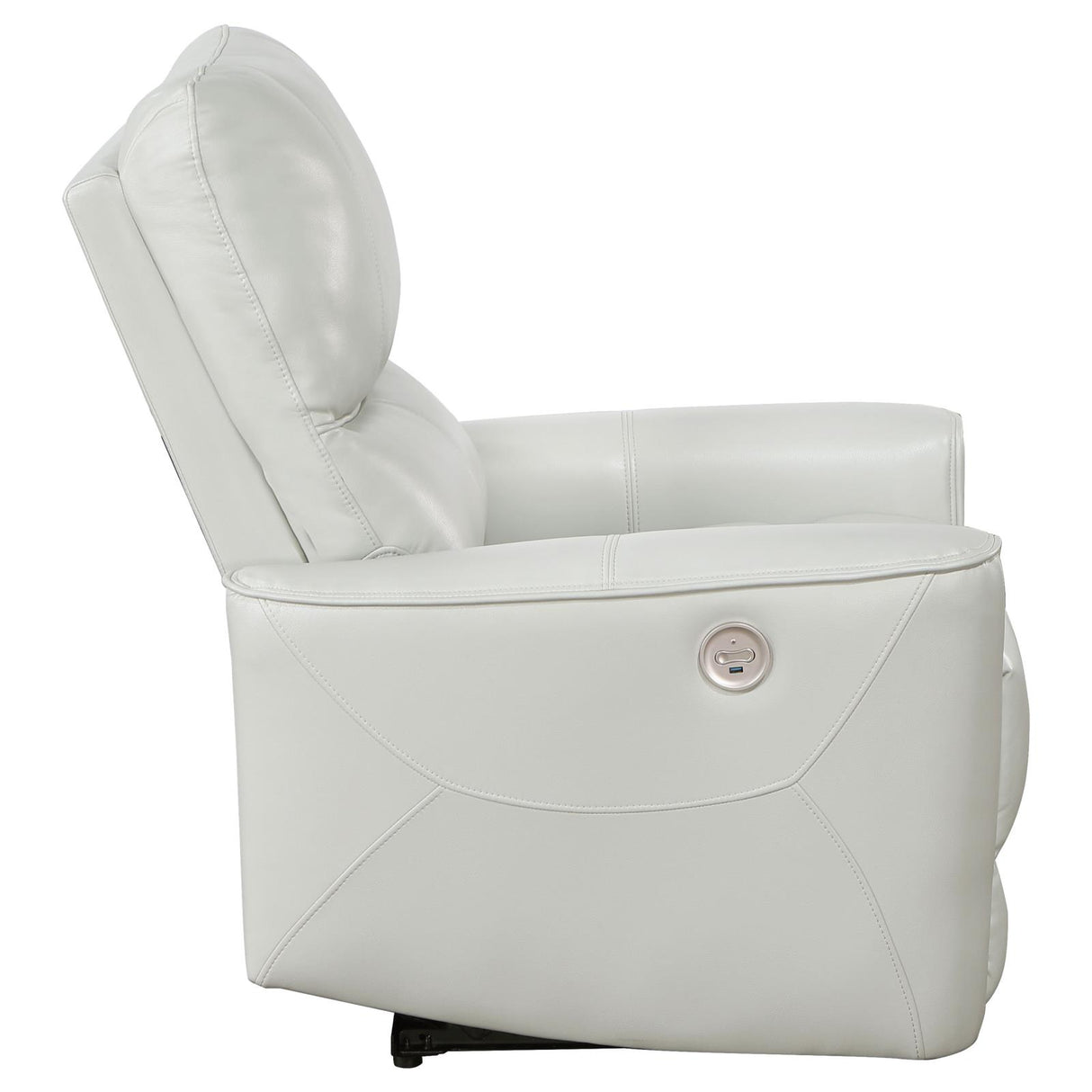 Greenfield Ivory Upholstered Power Recliner Chair from Coaster - Luna Furniture
