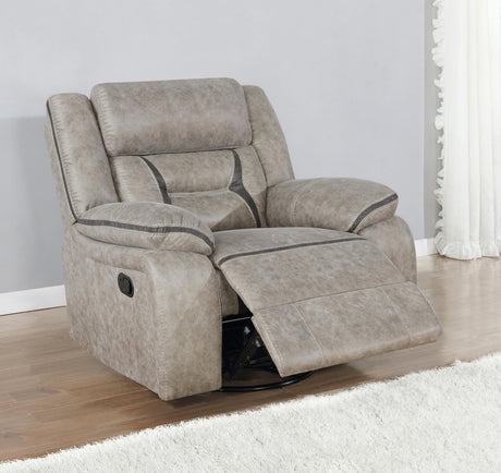 Greer Upholstered Tufted Back Glider Recliner from Coaster - Luna Furniture