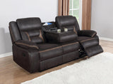 Greer Brown Upholstered 2-Piece Tufted Living Room Set from Coaster - Luna Furniture