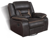 Greer Brown Upholstered Tufted Reclining Living Room Set from Coaster - Luna Furniture