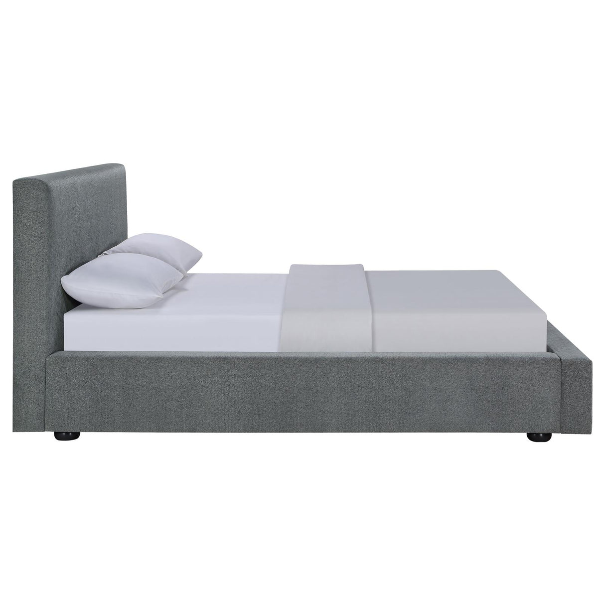 Gregory Upholstered Platform Bed Graphite - 316020KE - Luna Furniture