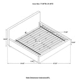 Gregory Upholstered Platform Bed Graphite - 316020KE - Luna Furniture