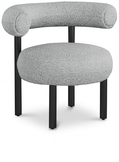 Grey Bordeaux Boucle Fabric Accent Chair - 495Grey - Luna Furniture