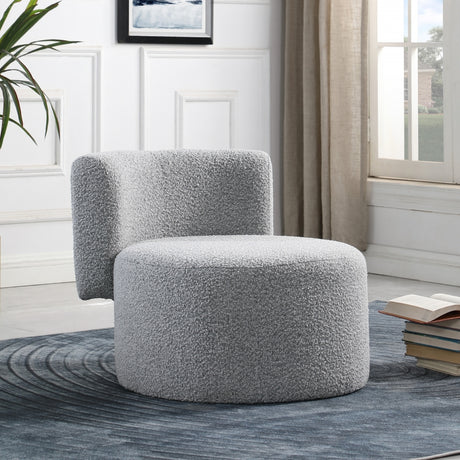 Grey Como Boucle Fabric Accent Chair - 567Grey - Luna Furniture