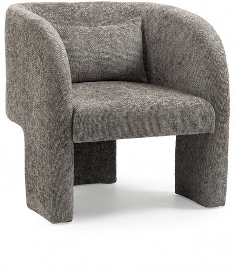 Grey Sawyer Chenille Fabric Accent Chair - 493Grey - Luna Furniture