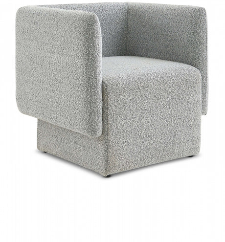 Grey Vera Boucle Fabric Accent Chair - 575Grey - Luna Furniture