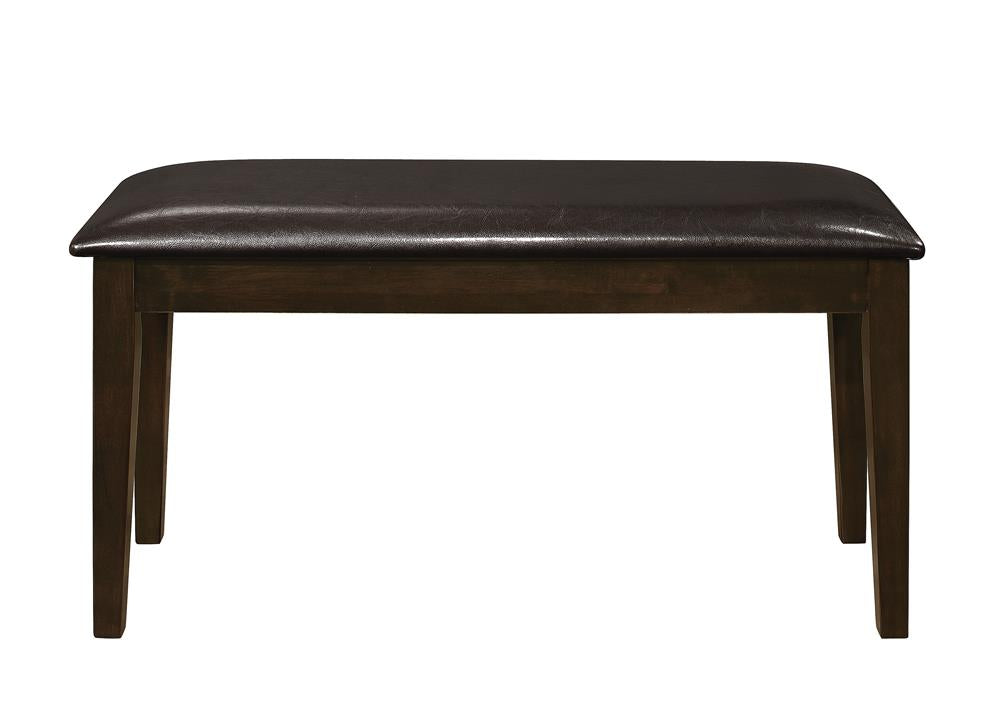 Guillen Cappuccino and Dark Brown 5-Piece Dining Set with Bench from Coaster - Luna Furniture