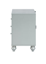 Gunnison Silver Metallic 2-Drawer Nightstand from Coaster - Luna Furniture