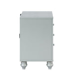 Gunnison Silver Metallic 2-Drawer Nightstand from Coaster - Luna Furniture