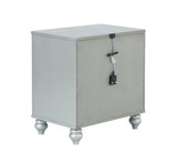 Gunnison Silver Metallic 2-Drawer Nightstand from Coaster - Luna Furniture