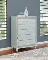 Gunnison Silver Metallic 5-Drawer Chest from Coaster - Luna Furniture