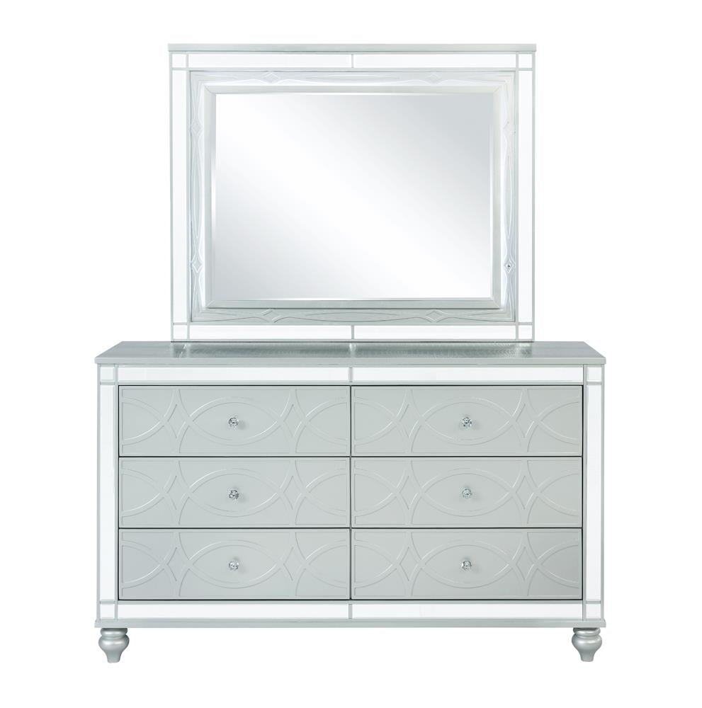 Gunnison Silver Metallic 6-Drawer Dresser from Coaster - Luna Furniture