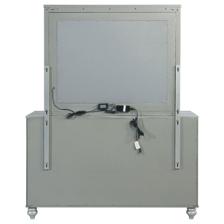 Gunnison Silver Metallic 6-Drawer Dresser with Mirror from Coaster - Luna Furniture