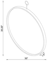 Gwyneth Black Nickel Round Wall Mirror from Coaster - Luna Furniture