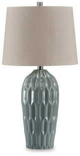 Hadbury Pale Blue/Teal Table Lamp (Set of 2) - L178034 - Luna Furniture