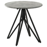 Hadi Cement and Gunmetal Round End Table with Hairpin Legs from Coaster - Luna Furniture