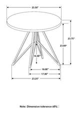 Hadi Cement and Gunmetal Round End Table with Hairpin Legs from Coaster - Luna Furniture