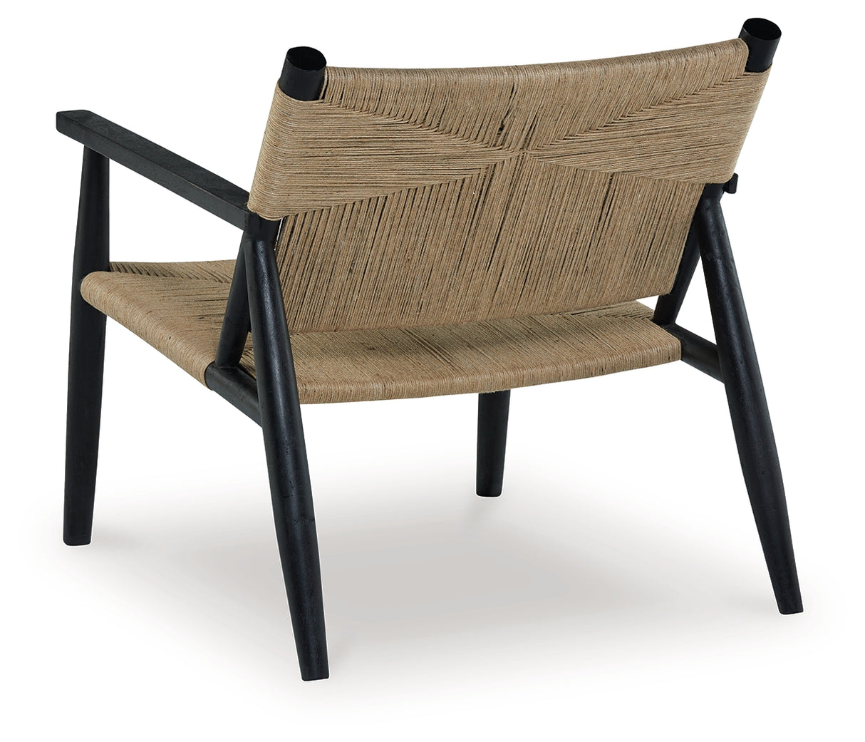 Halfmore Black/Natural Accent Chair from Ashley - Luna Furniture