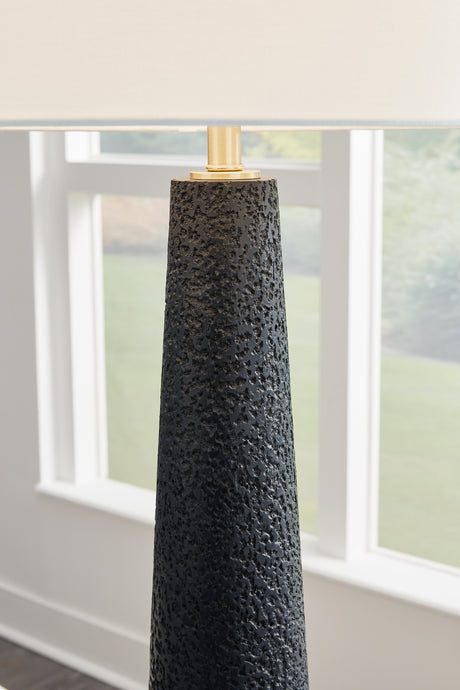 Hallburg Black Floor Lamp from Ashley - Luna Furniture