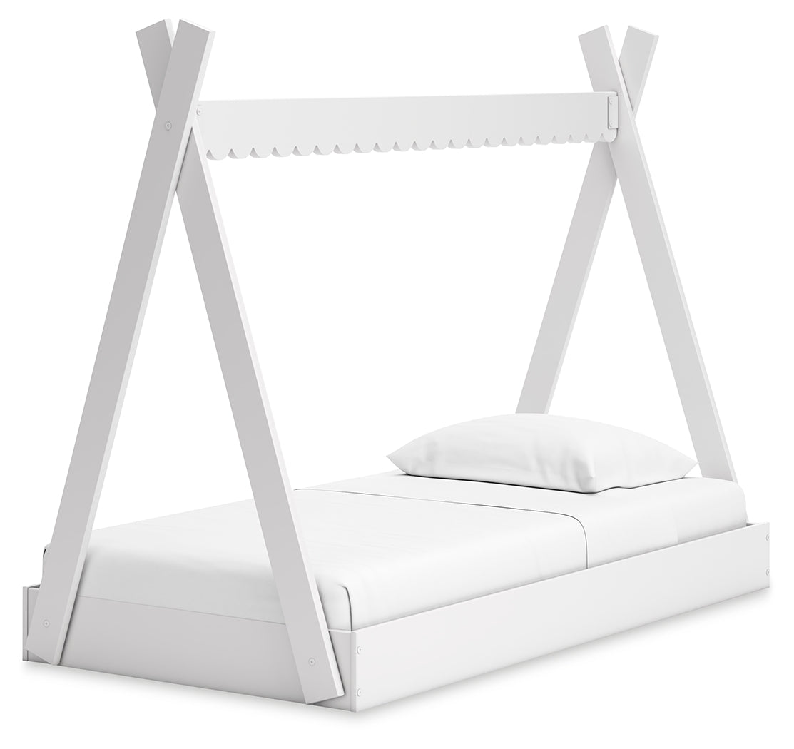 Hallityn White Twin Tent Bed from Ashley - Luna Furniture