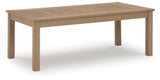 Hallow Creek Driftwood Outdoor Coffee Table from Ashley - Luna Furniture