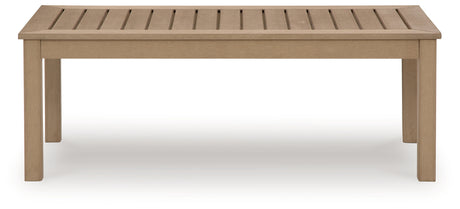 Hallow Creek Driftwood Outdoor Coffee Table from Ashley - Luna Furniture
