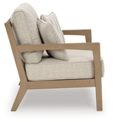 Hallow Creek Driftwood Outdoor Loveseat with Cushion - P560-835 - Luna Furniture
