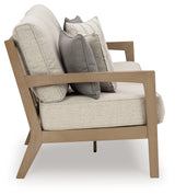 Hallow Creek Driftwood Outdoor Sofa with Cushion from Ashley - Luna Furniture