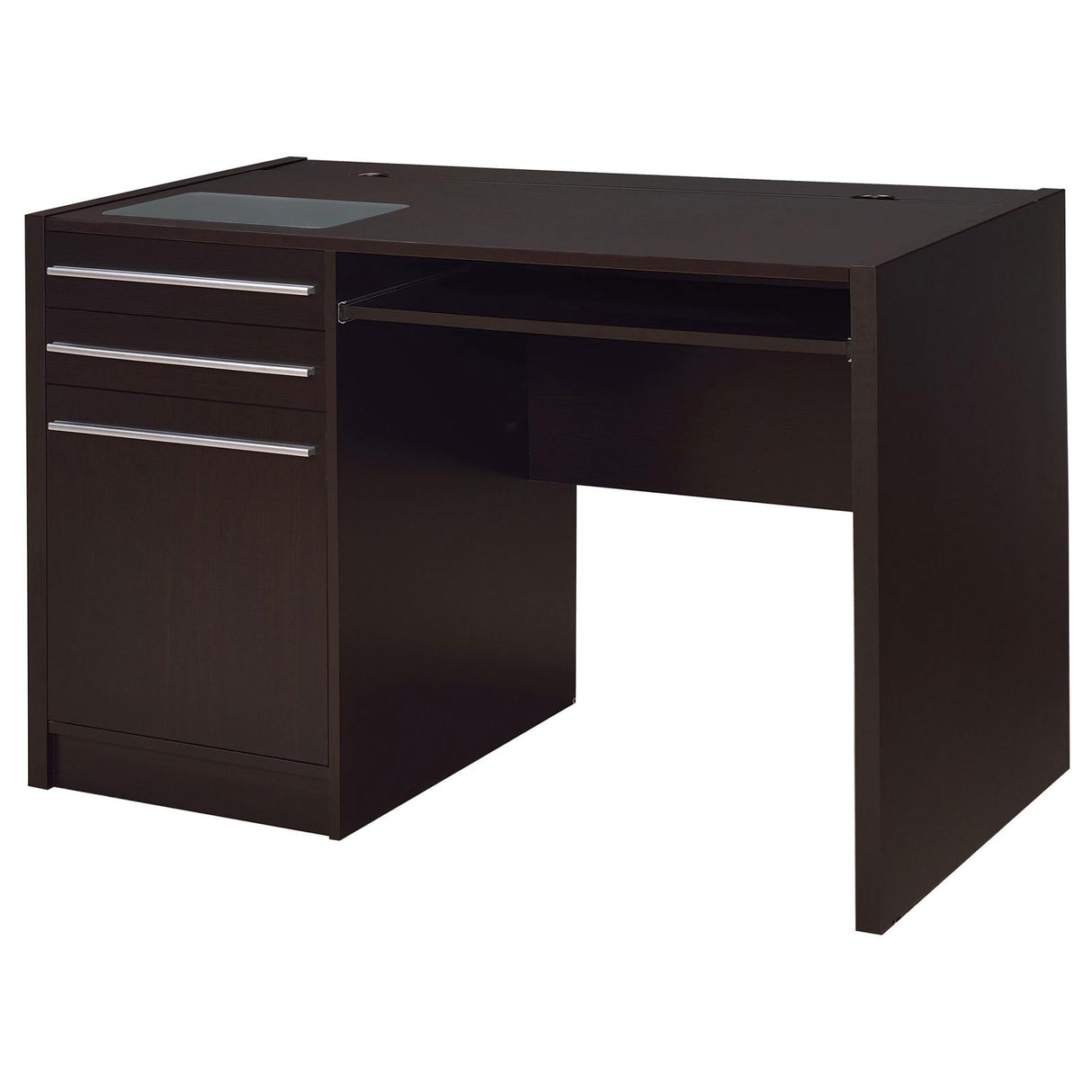 Halston Cappuccino Rectangular Connect-it Office Desk from Coaster - Luna Furniture