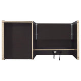 Halston Cappuccino Rectangular Connect-it Office Desk from Coaster - Luna Furniture