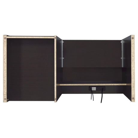 Halston Cappuccino Rectangular Connect-it Office Desk from Coaster - Luna Furniture