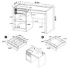 Halston Rectangular Connect-it Office Desk Cappuccino - 800702 - Luna Furniture